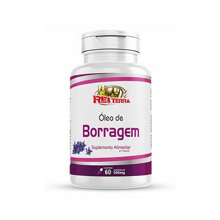 Oleo De Borragem 500Mg 60 Capsulas Rei Terra