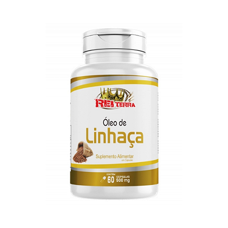 Oleo De Linhaça 60 Capsulas 500Mg Rei Terra