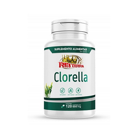 Clorella 120 Capsulas 500Mg Rei Terra