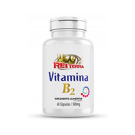 Vitamina B2 60 Capsulas 500Mg Rei Terra