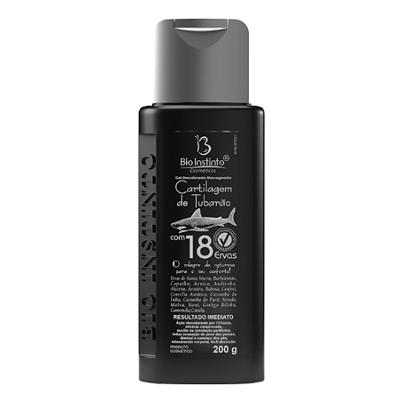 Gel Massageador 18 Ervas Cartilagem De Tubarão 200G Bio Instinto