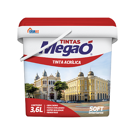 Tinta Latéx Acrílico Soft Megaó - Branco Neve