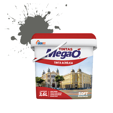 Tinta Latéx Acrílico Soft Megaó - Cinza Médio