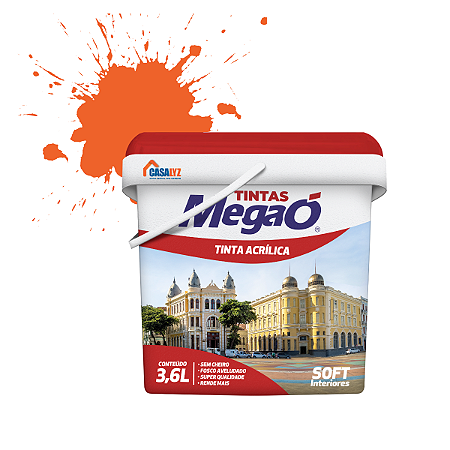 Tinta Latéx Acrílico Soft Megaó - Laranja