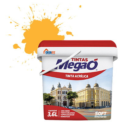 Tinta Latéx Acrílico Soft Megaó - Amarelo Manga