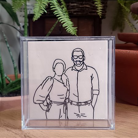 Quadro em Cerâmica Fria em Caixa Acrílica