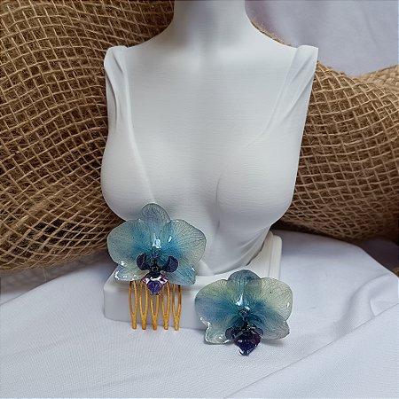 Arranjo Marisa - Orquídea Natural Preservada em Resina