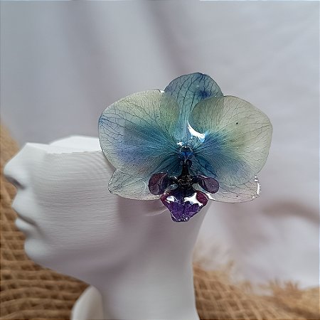 Presilha Marisa - Orquídea Natural Preservada em Resina
