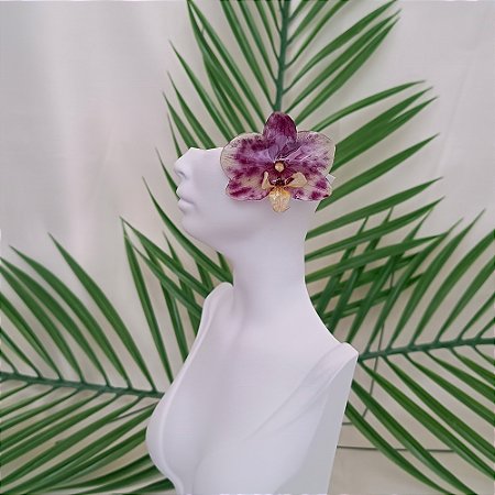 Presilha Alana - Orquídea Natural Preservada em Resina