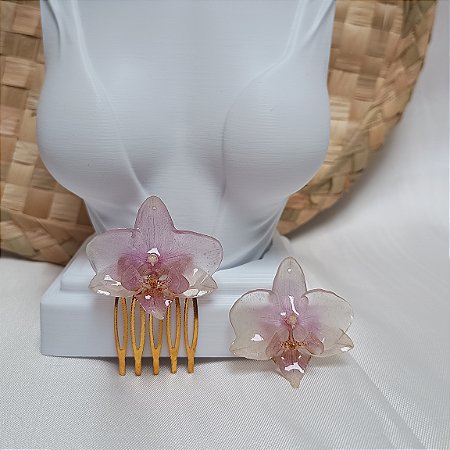 Arranjo Serena - Orquídea Natural Preservada em Resina