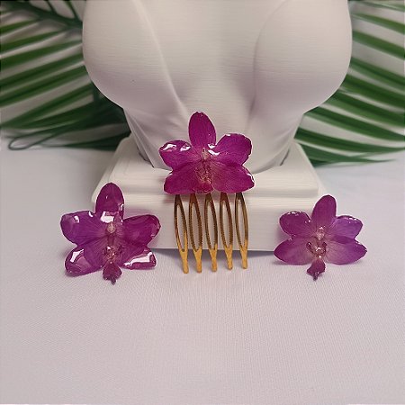 Arranjo Diana - Orquídea Natural Preservada em Resina