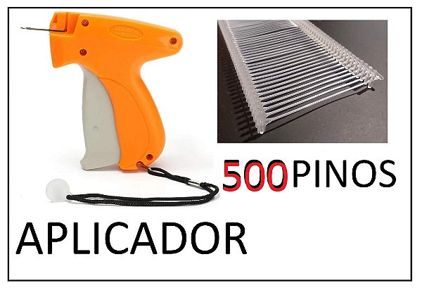 Kit Aplicador de Etiquetas / Tag + 500 Pino Plástico p Roupas
