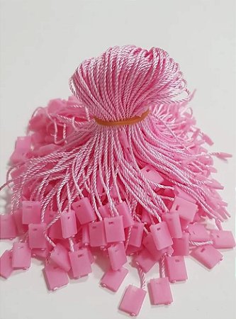 500 Lacre de Autenticidade para Tag - Fixação Segura p Etiquetas - Rosa bebê