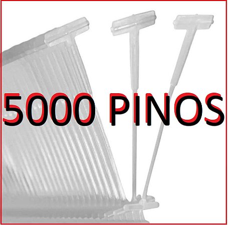 5000 Pinos Plásticos de 35mm para Fixação de Etiquetas em Roupas