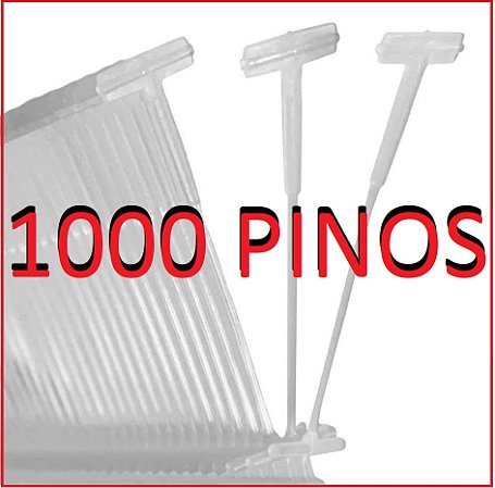 1000 Pinos Plásticos de 35mm para Fixação de Etiquetas em Roupas