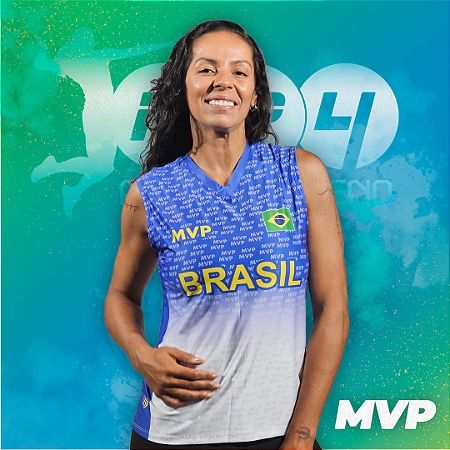 Camisa Brasil MVP Feminina - Paula Pequeno - Azul