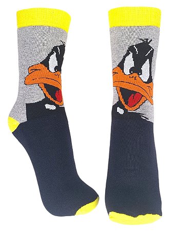 MEIA DIVERTIDA - PATOLINO AMARELA E PRETA