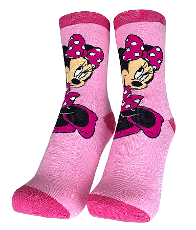 MEIA DIVERTIDA MINNIE ROSA