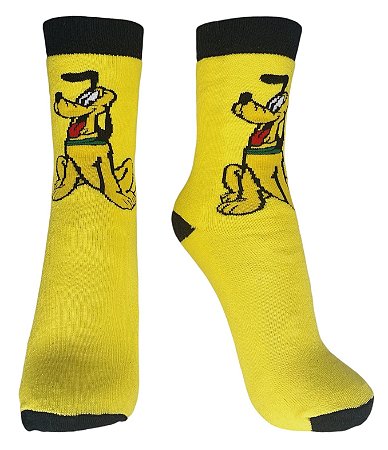 MEIA DIVERTIDA AMARELA DO PLUTO