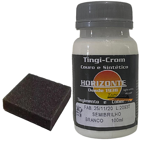 TINGICROM COURO E SINTETICO BRANCO SEMI BRILHO 100ML