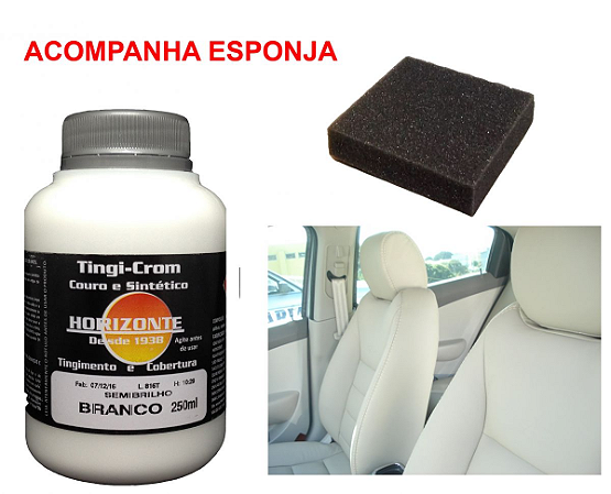 TINGICROM COURO E SINTETICO BRANCO SEMI BRILHO 250ML