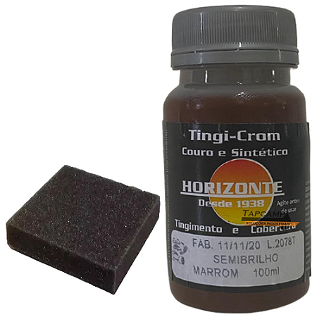 TINGICROM COURO E SINTETICO MARROM SEMI BRILHO 100ML
