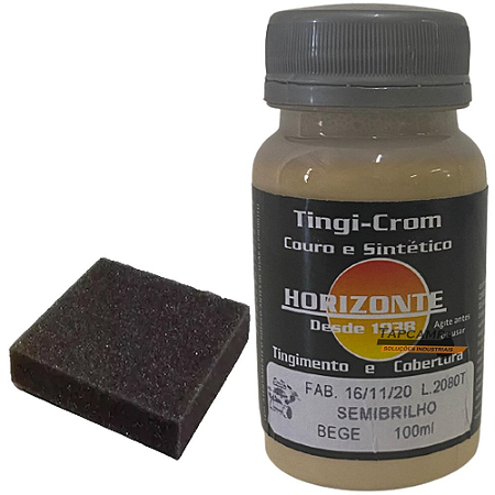 TINGICROM COURO E SINTETICO BEGE SEMI BRILHO 100ML