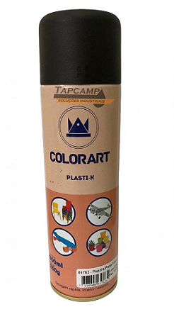 TINTA PLASTI-K PRETO FOSCO COLORART 300 ML