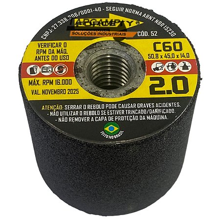 Rebolo Copo Reto 2 Polegadas C 60