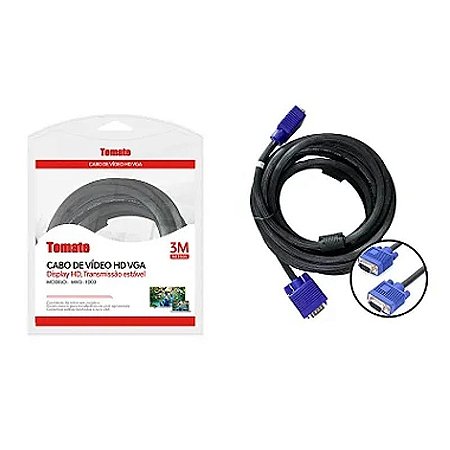 CABO VGA PARA VGA 3M TOMATE MVG-1003