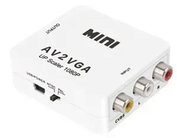 Conversor de Vídeo AV2 para VGA Tomate MTV-613 | Qualidade de