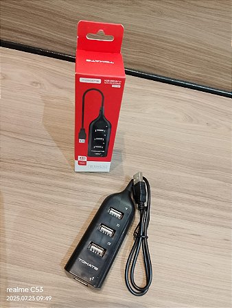 HUB COM 4 PORTAS USB 2.0 480MBPS TOMATE MST-005