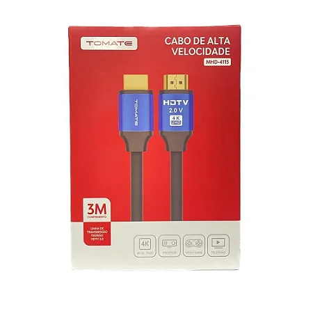 CABO HDMI PARA HDMI 4K 2.0 3M TOMATE MHD-4113