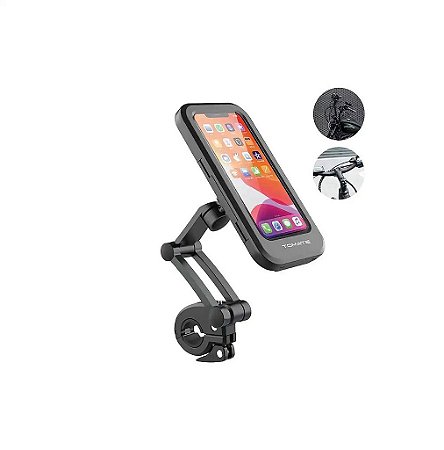 SUPORTE DE CELULAR PARA MOTO E BICICLETA A PROVA DE AGUA TOMATE MTG-016D
