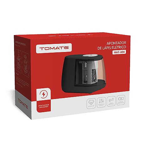 APONTADOR DE LAPIS ELETRICO TOMATE MAT-A04