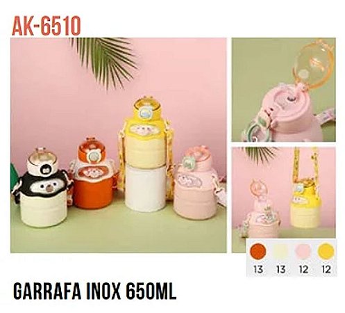 GARRAFA TERMICA DE INOX INFANTIL 650ML TOMATE AK-6510