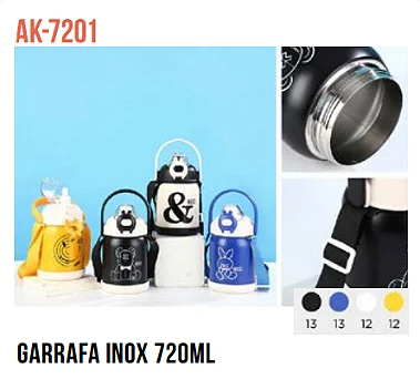 GARRAFA TERMICA DE INOX INFANTIL 720ML TOMATE AK-7201