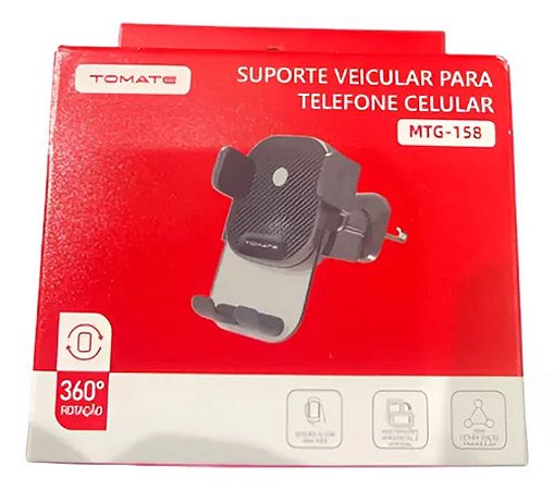 SUPORTE DE CELULAR VEICULAR PARA SAIDA DE AR TOMATE MTG-158