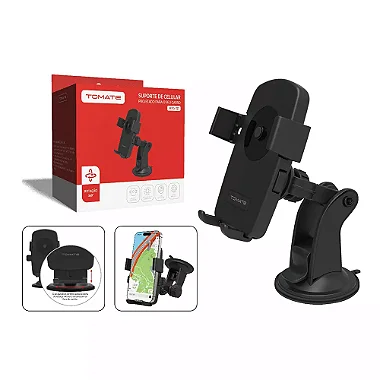 SUPORTE DE CELULAR VEICULAR COM VENTOSA TOMATE MTG-127