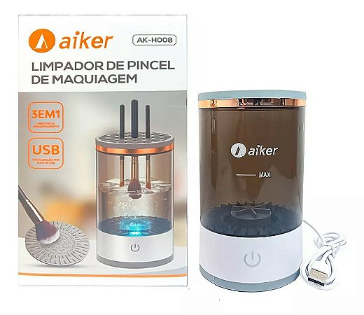LIMPADOR DE PINCEL DE MAQUIAGEM 3EM1 USB AIKER AK-H008