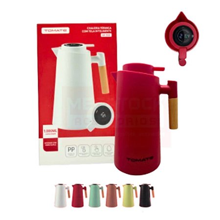 CHALEIRA TERMICA COM DISPLAY INTELIGENTE 1L TOMATE AK-1022
