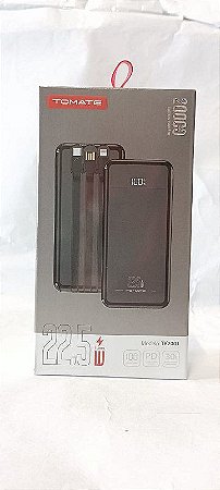 CARREGADOR PORTATIL POWER BANK 20.000MAH 2.1A TOMATE TK-2001