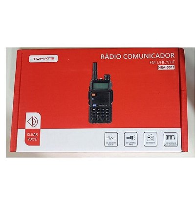 RADIO COMUNICADOR UHF E VHF MULTI CANAIS TOMATE MRA-001T