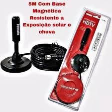 ANTENA DIGITAL HDTV INTERNA E EXTERNA 5M TOMATE MTA-3005