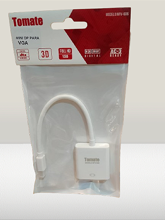 ADAPTADOR MINI DISPLAYPORT PARA VGA TOMATE MTV-606