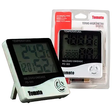 RELOGIO MONITOR DE TEMPERATURA E UMIDADE TOMATE PD-003