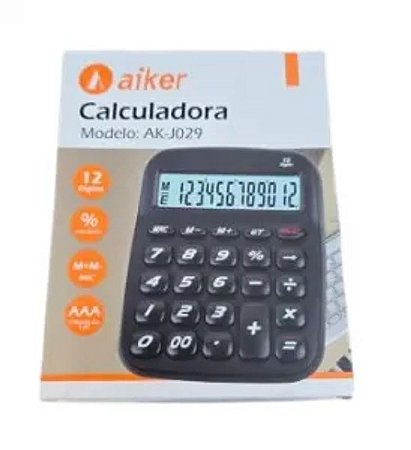 CALCULADORA ELETRONICA 12 DIGITOS AIKER AK-J029