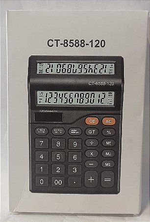 CALCULADORA ELETRONICA DUPLO VISOR CT-8588-120 AIKER AK-J012