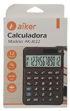 CALCULADORA ELETRONICA 12 DIGITOS AIKER AK-J022