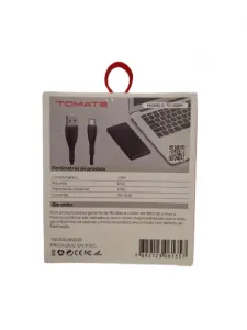 CABO DE DADOS USB PARA V8 TURBO 1M 5V 2.1A TOMATE TC-102M